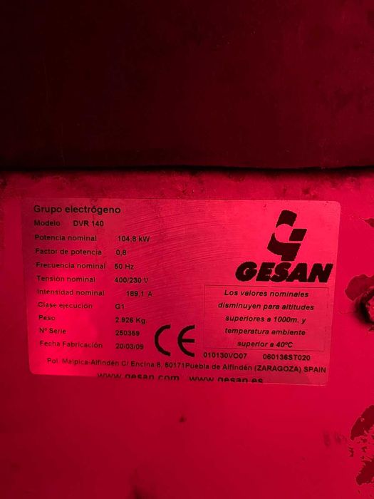 Генератор Gesan  DVR 140