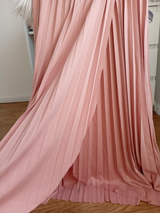 Elegancka maxi spódnica plisowana długa S