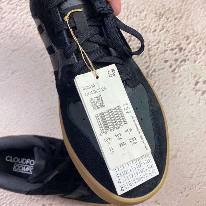 45 ih2943 нові оригінал adidas court 24 чоловічі кросівки black