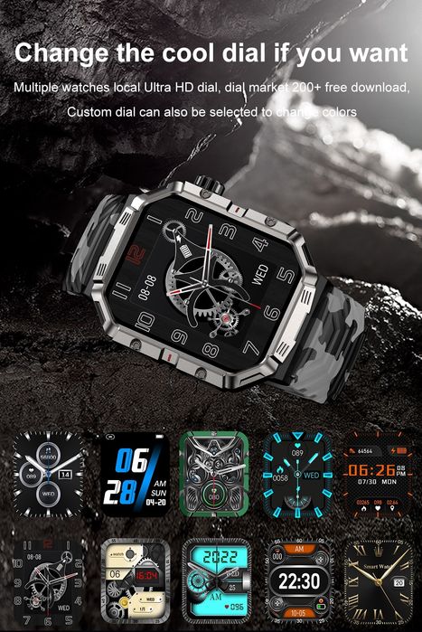 Smartwatch Militarny PL Rozmowy
