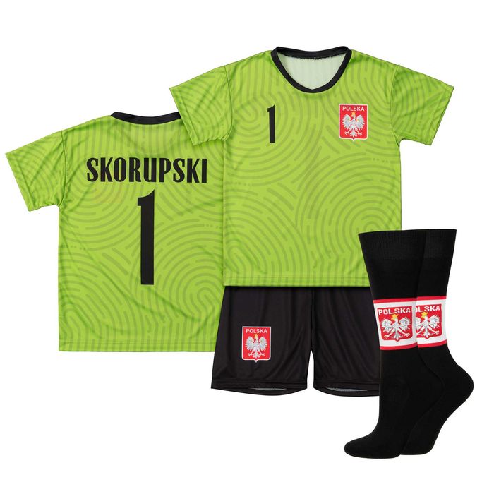 Strój piłkarski SKORUPSKI POLSKA 1 + getry