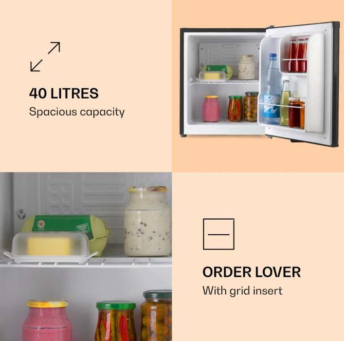 Lodówka, minilodówka czarna 40L. Klarstein   S-292