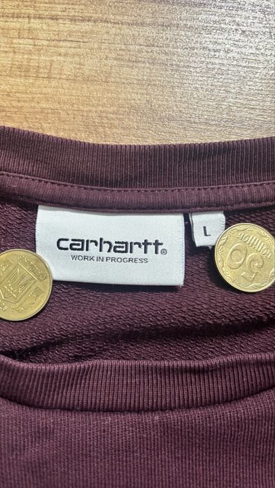 Carhartt WIP W’ Division Sweat оригінал бордовий світшот L