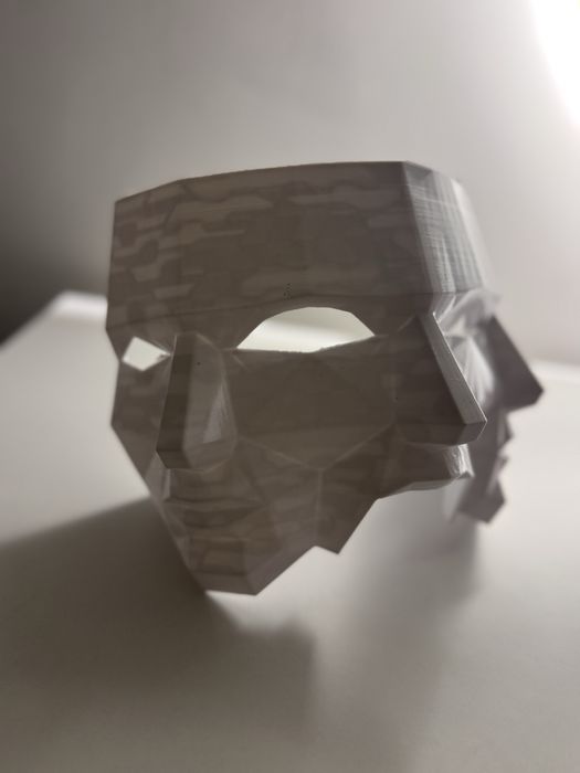 Maska 3D biała nowa 3 twarze geometryczna dekoracja ozdoba do domu