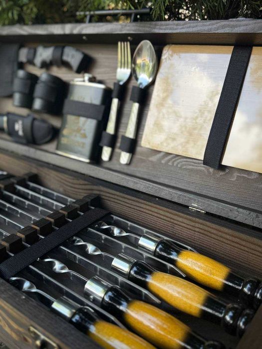 Стильный подарок на юбилей мужчине – шампура ручной работы в кейсе