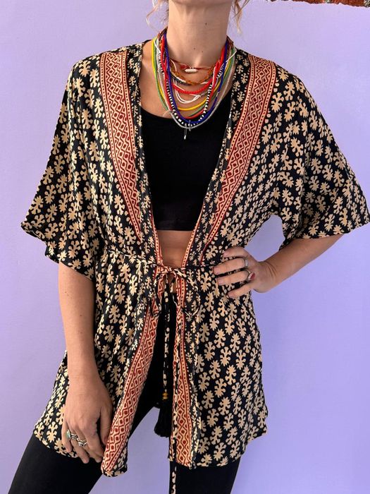 Kimono narzutka w stylu etno boho