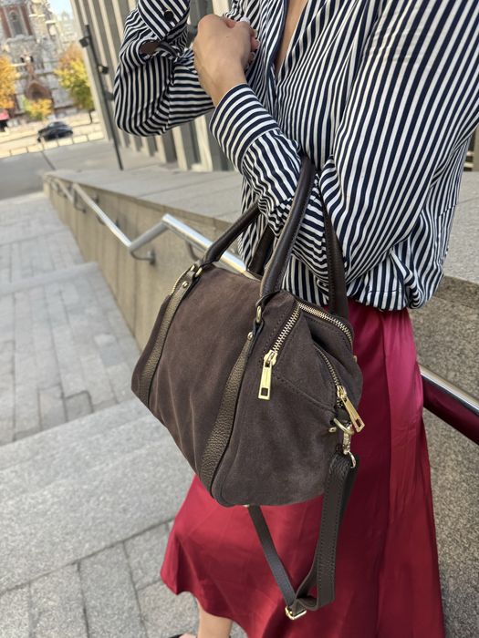 Жіноча сумка замша та шкіра  vera pelle