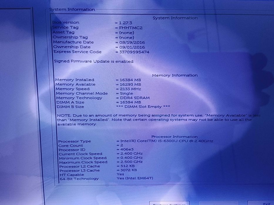 Uszkodzony Dell latitude 7270