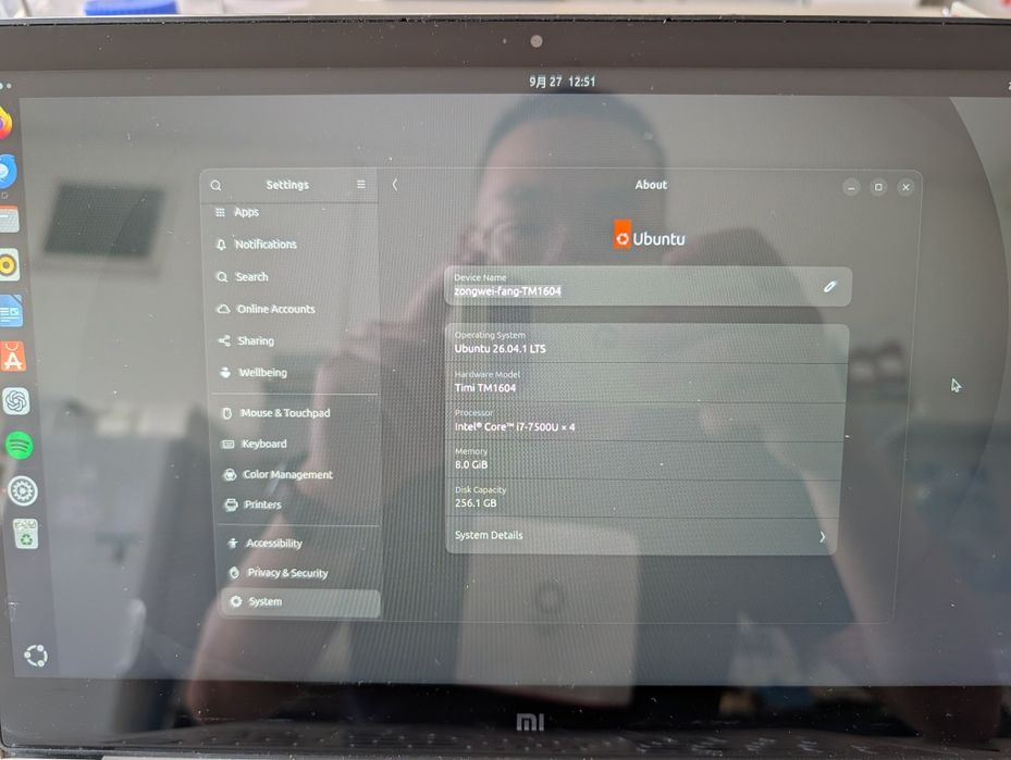 Xiaomi Laptop Air (Timi TM1604) 13'3 i5-7500u 8GB 256GB