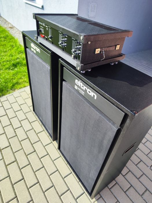 Stan Kolekcjonerski Kolumna Eltron 2x60W + Wzmacniacz Eltron