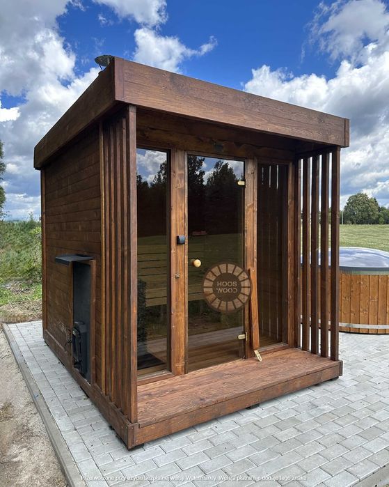sauna ogrodowa PREMIUM, kwadro