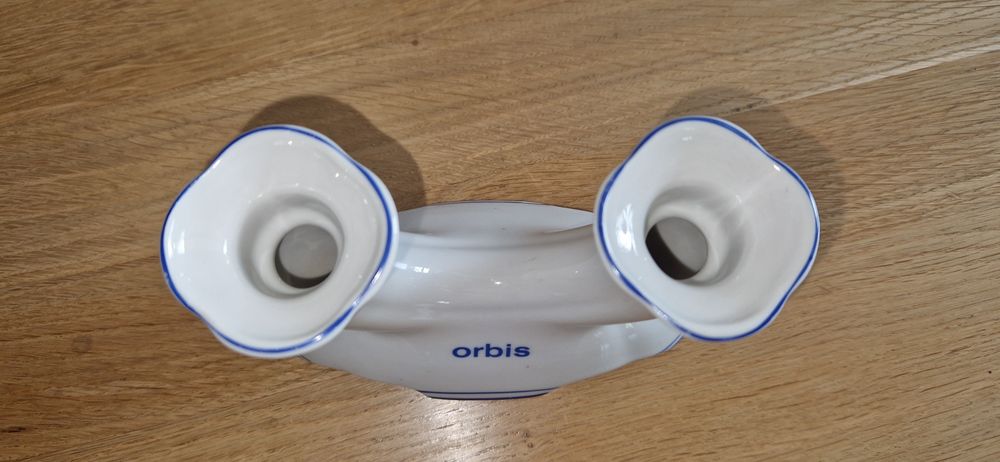 Porcelana Orbis  świecznik nowy Lubiana PRL