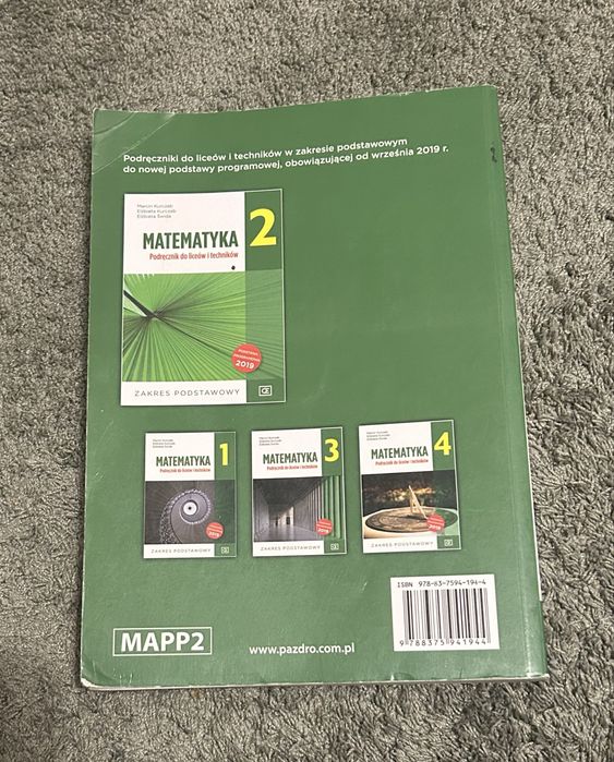 Podręcznik matematyka 2, zakres podstawowy