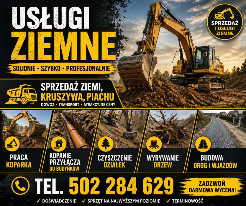 Usługi koparką  wyburzenia rozbiórki