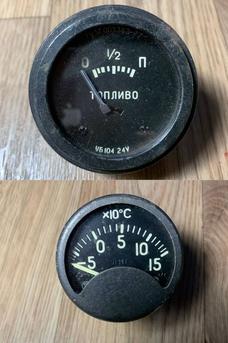 Счётчики, термометры, тахометры для советской техники и машин