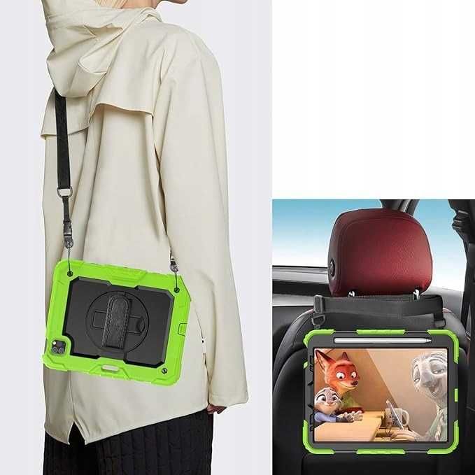 Etui Case do iPad Air 4/5  Pro 11 Pancerne Zielono Czarne