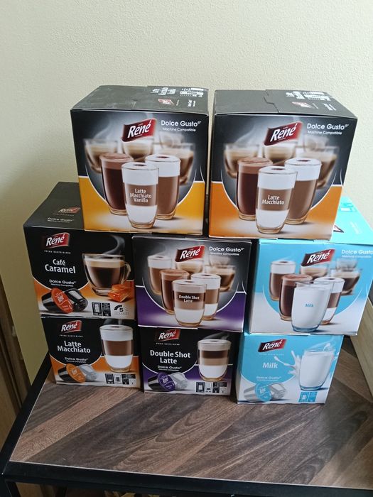 Zestaw kapsułek i pudełko do ekspresu Dolce Gusto