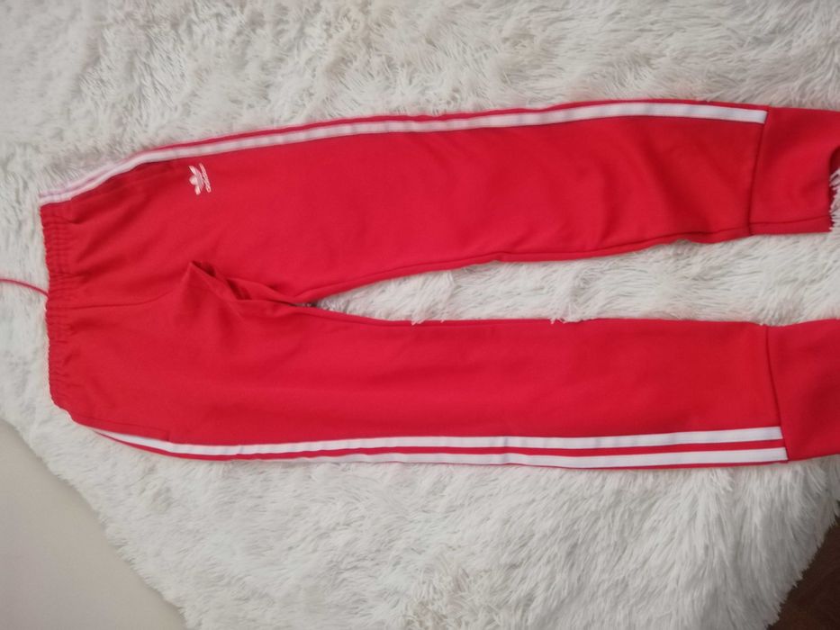 spodnie dresowe ADIDAS s 36 czerwone jak nowe