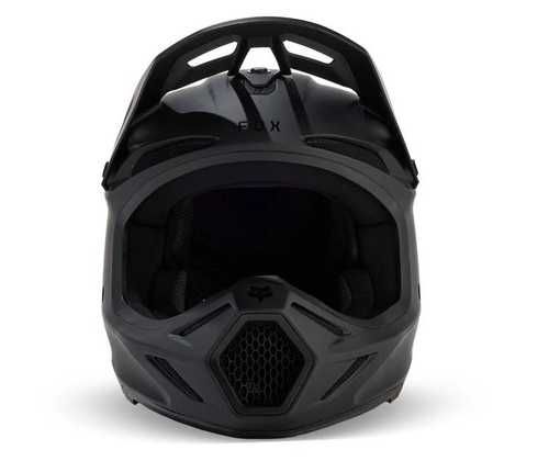 Kask cross FOX V3 SOLID BLACK MATT czarny mat, rozmiar S