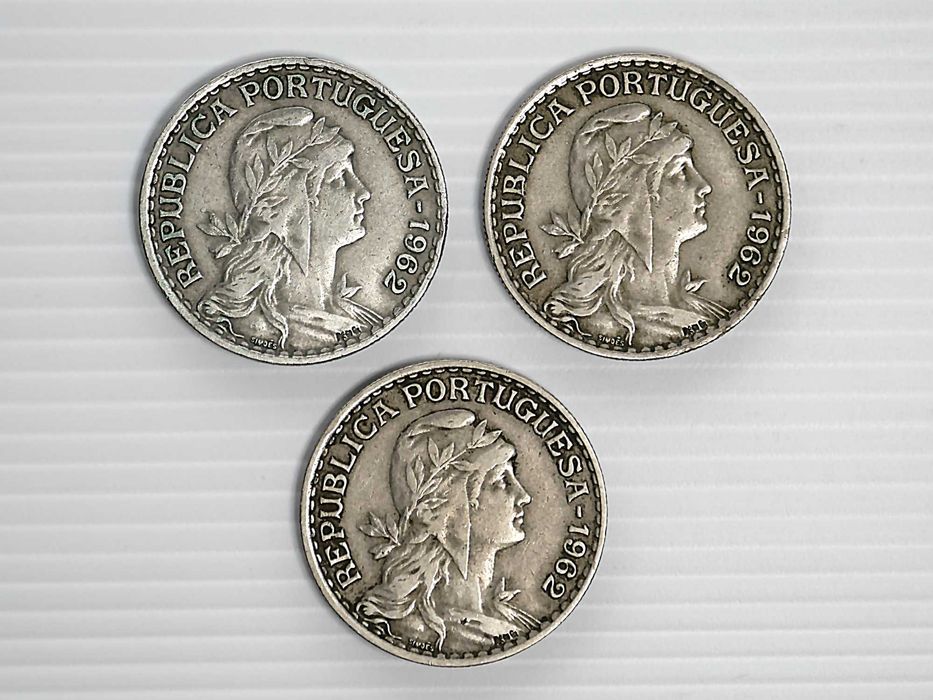 Lote de 3 Moedas 1 Escudo 1962