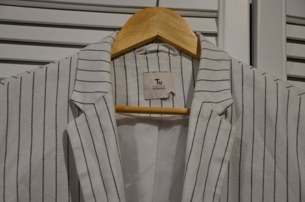 TU krótka marynarka z dodatkiem len r. 46/48