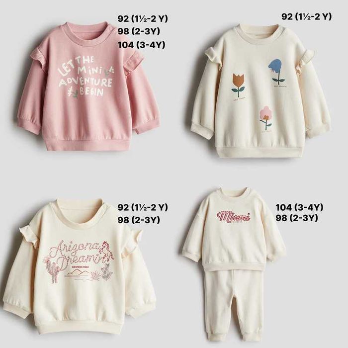 Худі H&M, світшот фліс, фліска, світшот H&M, костюм H&M 92,98,104