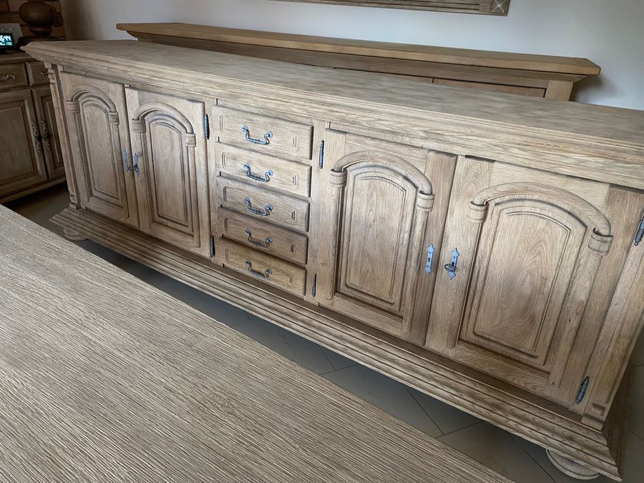 Komoda drewniana długa, rustykalna