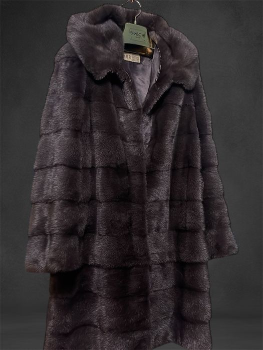 Р. 48-52!! Шуба норкова з капюшоном Греція іріс графіт трансфор. 100см