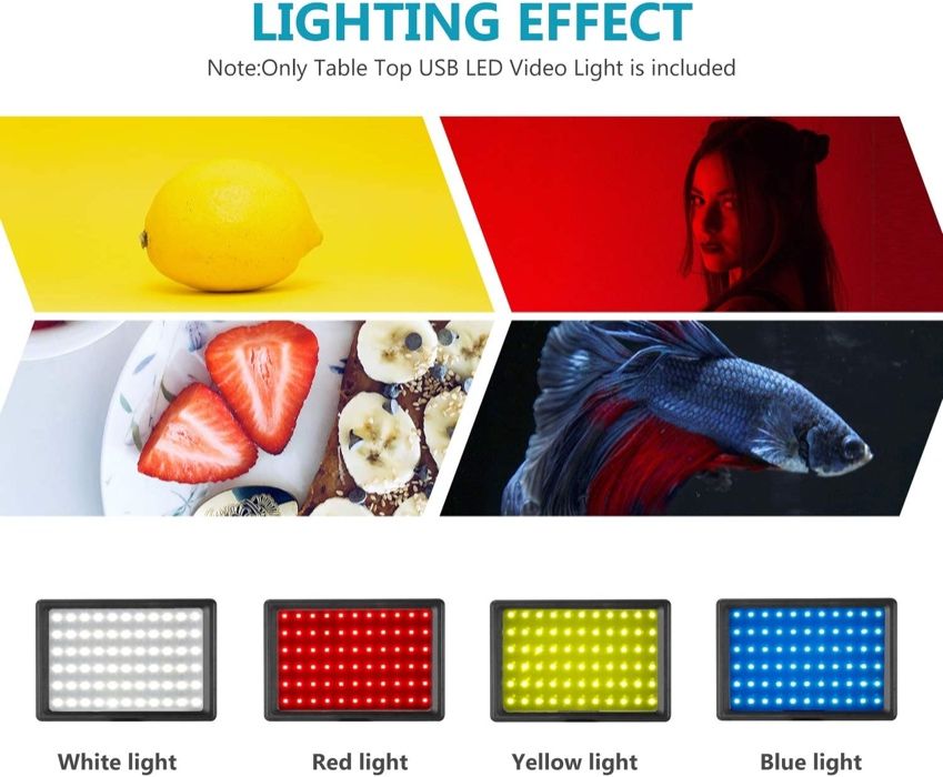 Luz LED regulável com suporte de tripé ajustável e filtro -Tik Tok Aro