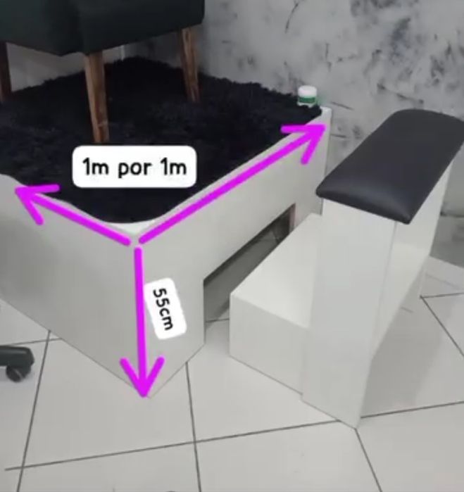 Plataforma de pedicure com apoio