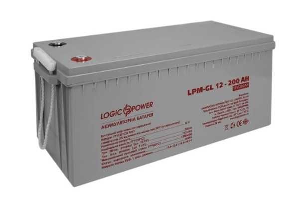 Аккумулятор для ИБП, UPS: POWER LOGIC 200 Ah 12V (LPM-GL 12 - 200) 523х240х223