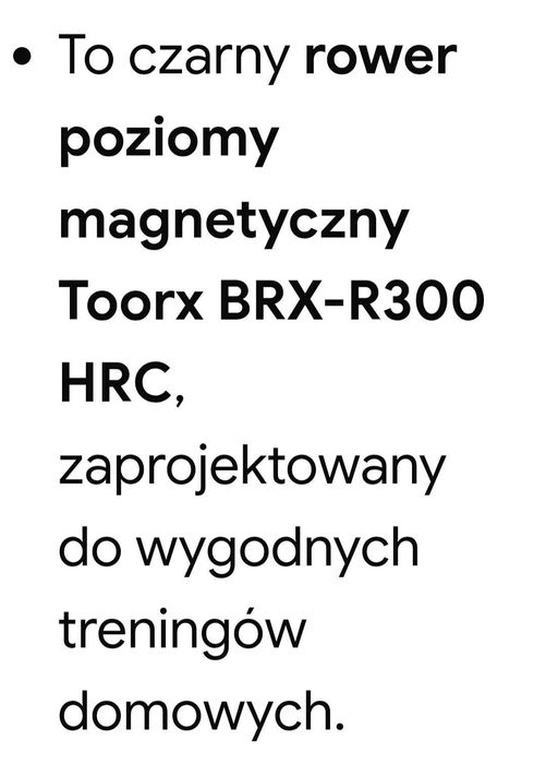 Rower stacjonarny