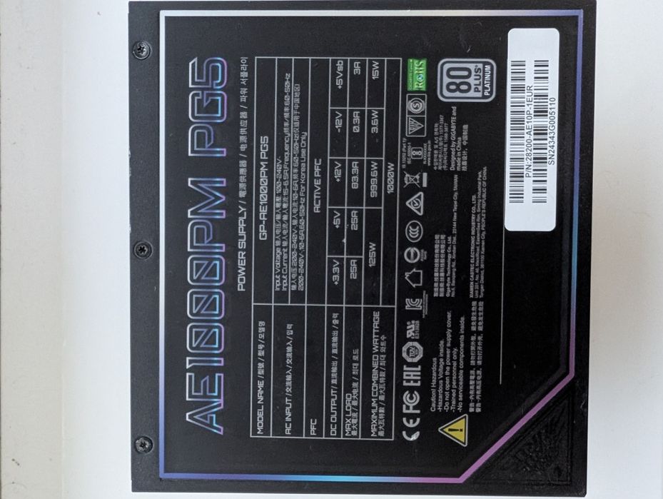 Блок живлення aorus 1000w platinum