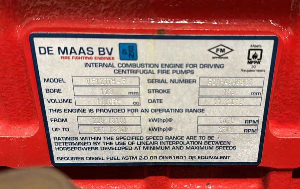 Pompa spalinowa PPOŻ 2015r., 100h, 568m3/h, z Niemiec