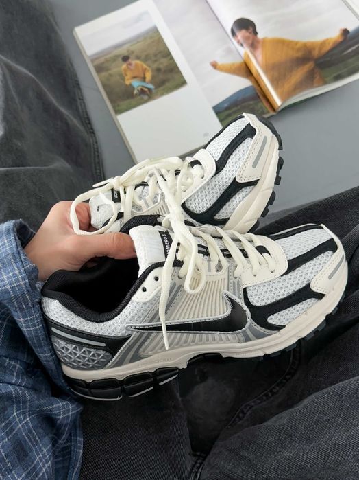 Кросівки Nike Zoom Vomero 5 White/Black/Grey premium | Кроссовки Найк жіночі чоловічі