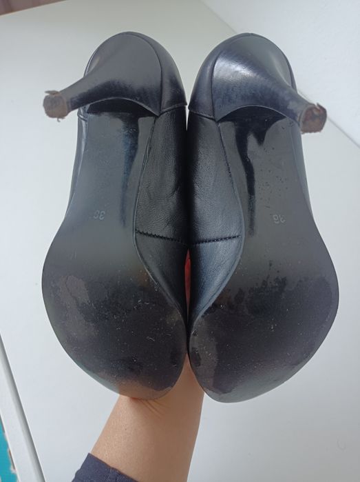 Czółenka czarne damskie 36 buty na obcasie szpilki