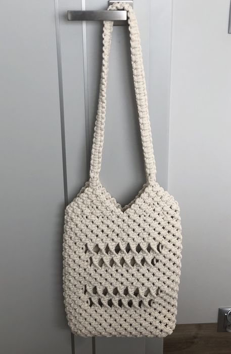 Torebka typu shopper z makramy