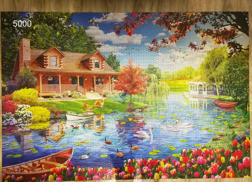 Puzzle 5000 Educa Dom nad jeziorem