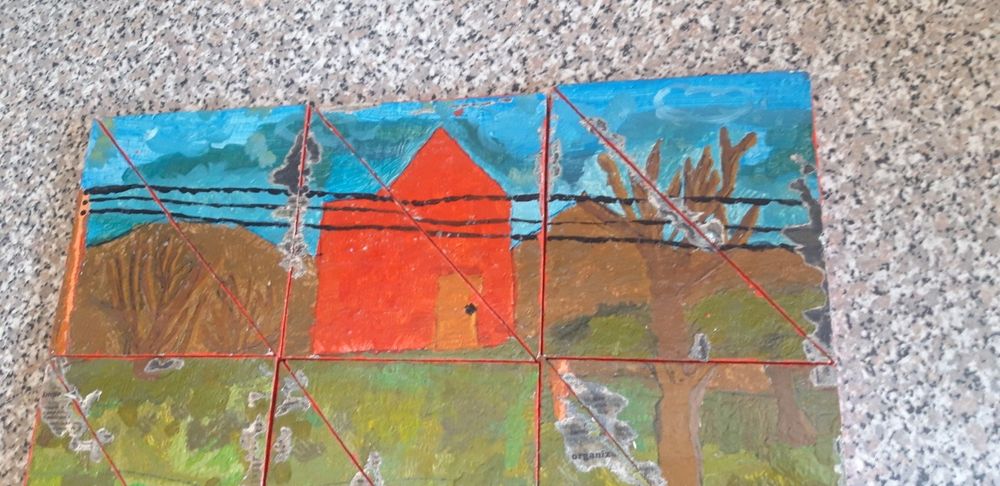 Conjunto de Triângulos Geométricos Pintados