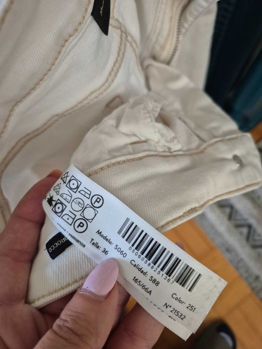 Calças brancas coulotte Massimo Dutti