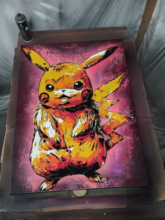 Pikachu Pintura original em tela