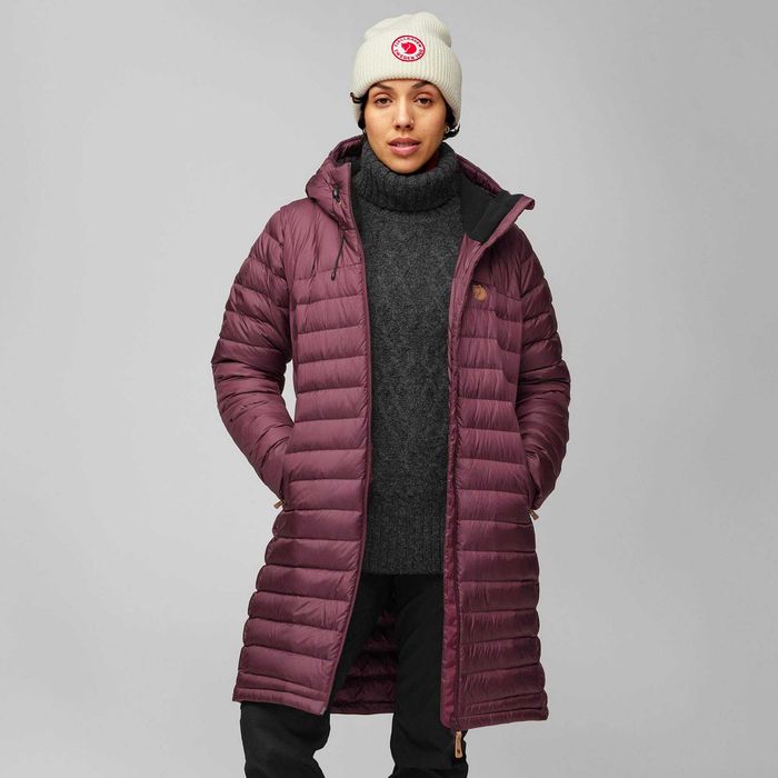 Kurtka FJÄLLRÄVEN Parka Snow Flake W Damska Puchowa Kaptur Dark Navy M