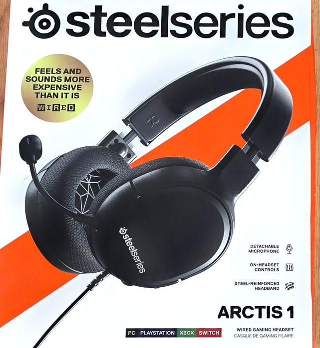 Słuchawki stellseries Arctis 1 i myszka logitech g102 lightsync.
