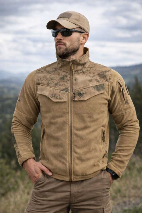Куртка кофта флісова тактична Койот Wolftrap Туреччина Розмір: L (50)