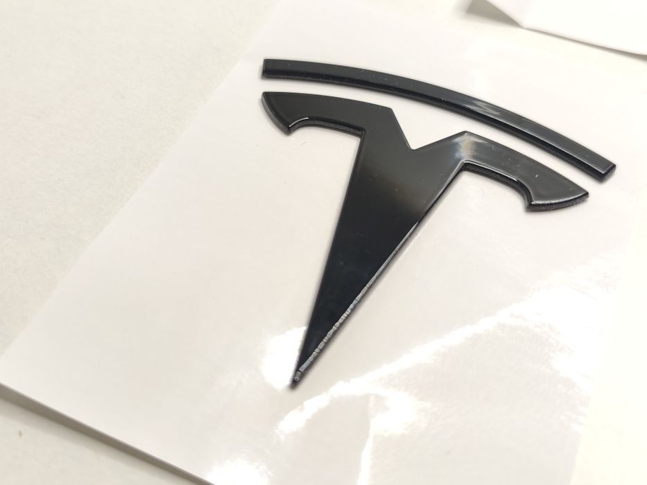 Emblema Mala Traseira Tesla Model 3 Model S Model X Símbolo Logo Frente Capot Capota Preto Matte Brilhante Cromado Novo