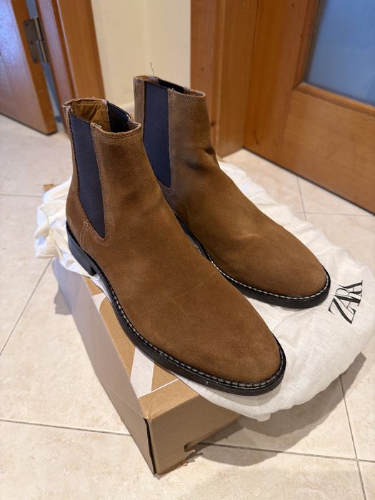 Botas Chelsea em Pele – Zara | Castanhas | Nº 42