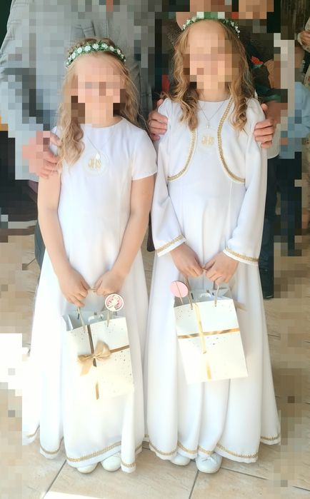 Alba dla dziewczynki skromna śliczna sukienka