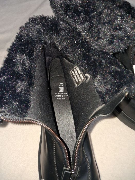 Czarne botki śniegowce Next Forever Comfort  41