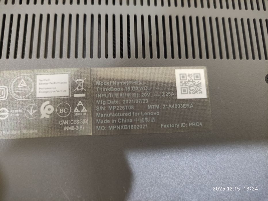 Ноутбук Lenovo ThinkBook 15 G3 ACL Ryzen 5 5500u 24Gb 512Gb 100% sRGB
