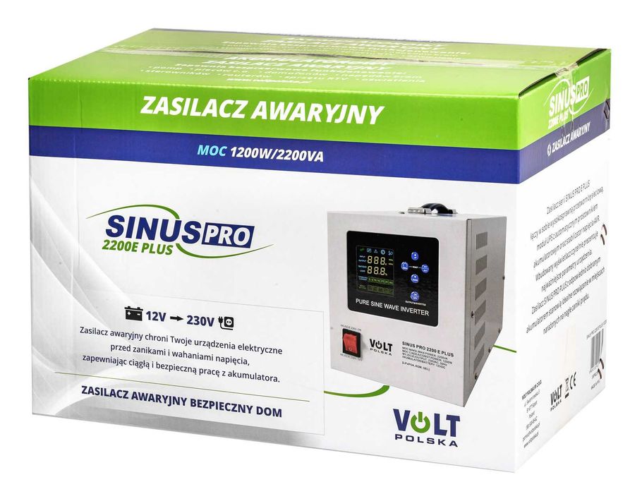 ДБЖ UPS Volt Polska SINUS PRO 2200E PLUS 12V 1200/2200W (3SPM22012M)